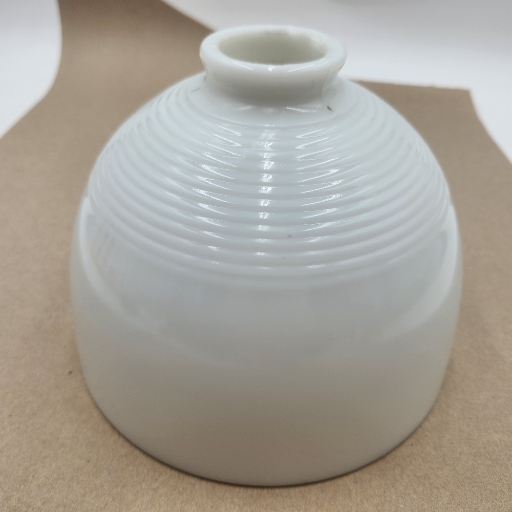 Opal Glass Reflector Shade 6"  x 8" ribbed 2" Vintage Floor Lamp replacement